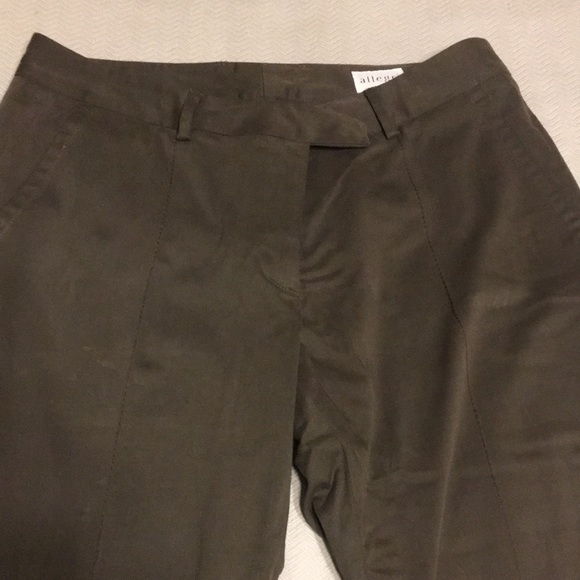 Italian Designer ALLEGRI Brown Straight Leg Trousers Size 10 - Picture 2 of 10